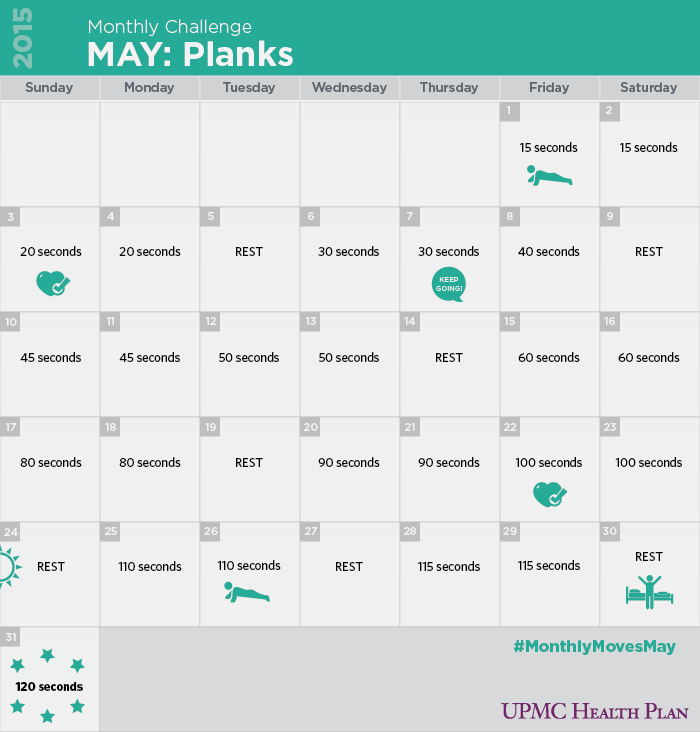 30 Day Plank Challenge | UPMC Health Plan 