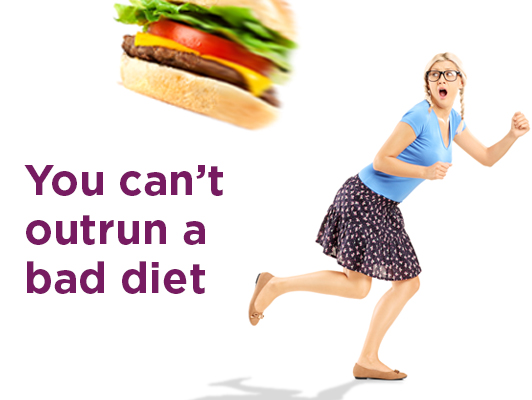 Image result for you can't outrun a bad diet