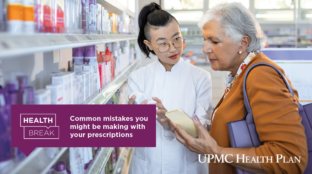 Pharmacist discusses prescription with a patient