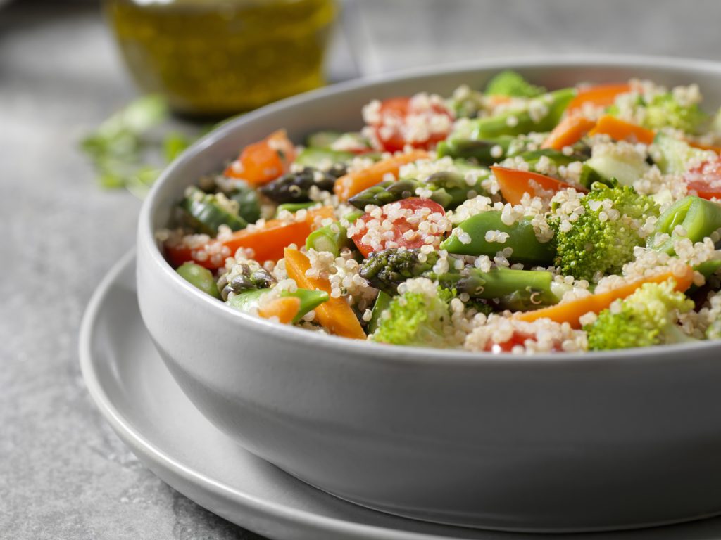 Quinoa Salad with a Herb Oil and Vinegar Dressing